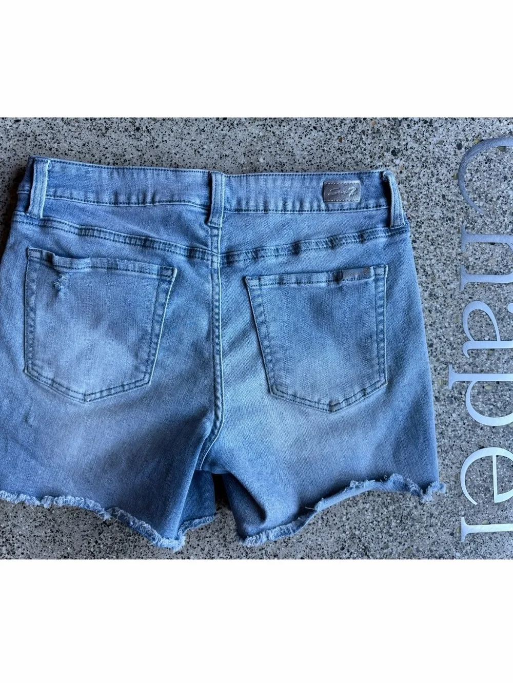 7 SEVEN FOR ALL MANKIND | 8 | Weekend Short Blue Denim The Straight Cutoff Denim
